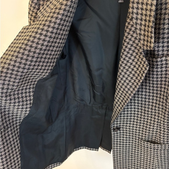 Kasper for ASL Black and Gray Blazer Tailored Houndstooth Jacket - Picture 10 of 11